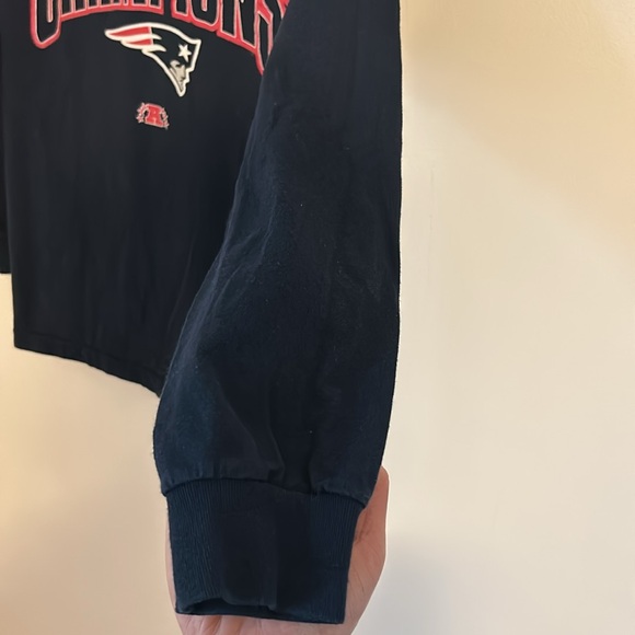 2004 Patriots AFC Championship Long sleeve Navy Blue Shirt. Y2K NFL Apparel Sz M - Picture 3 of 7
